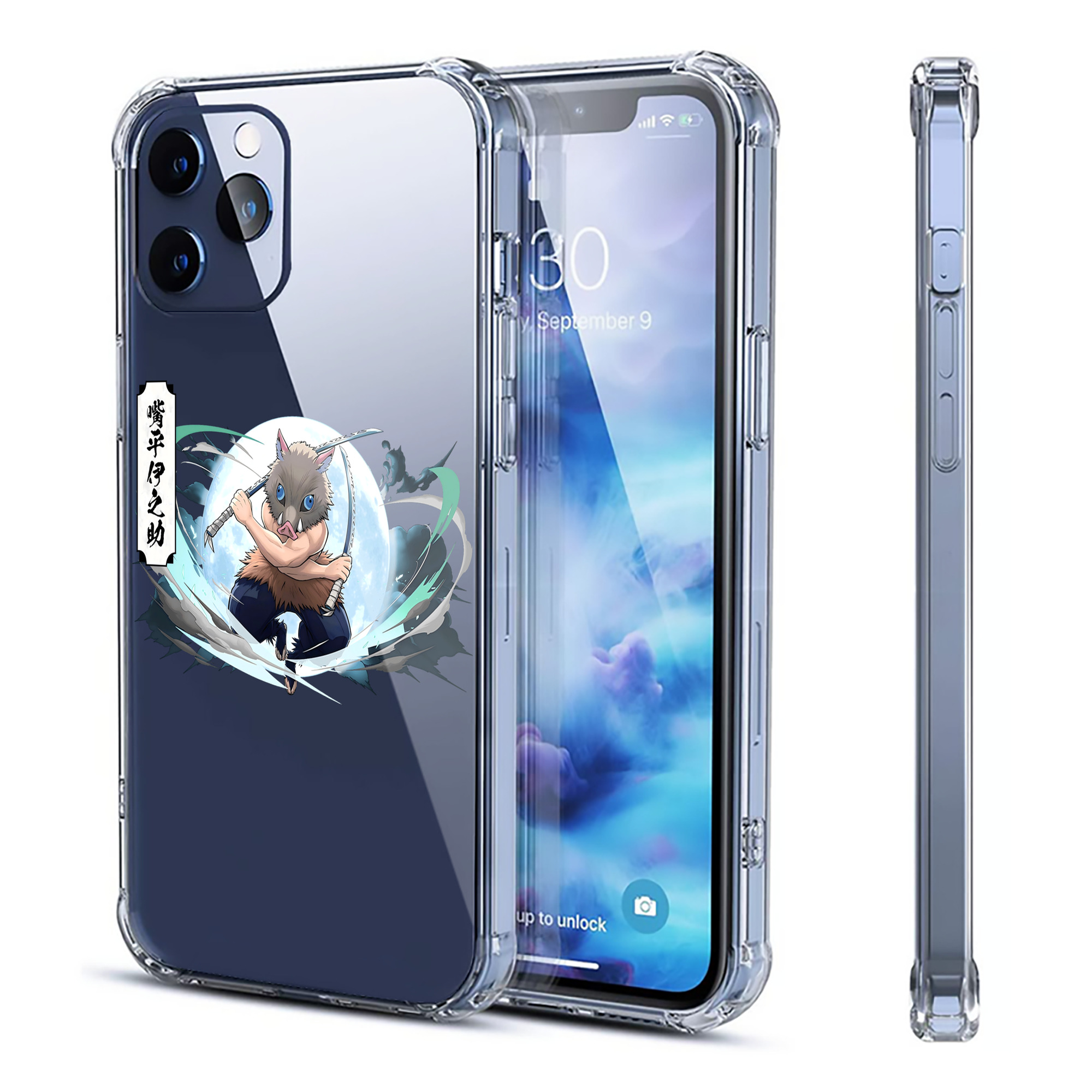 （画像用） 鬼滅の刃（きめつのやいば）嘴平 伊之助／はしびら いのすけ Hashibira Inosuke 【iPhone 12シリーズ対応】透明スマホケース（クリアソフトケース）